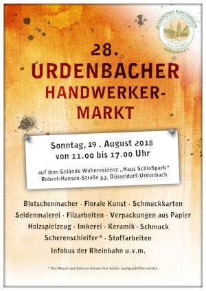 Plakat 28. Urdenbacher Handwerkermarkt
